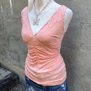 Vintage Y2K Jacob Pink Ruched Sleeveless Top